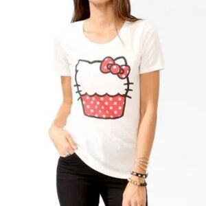 Hello Kitty Cupcake Vintage Crewneck T-Shirt
